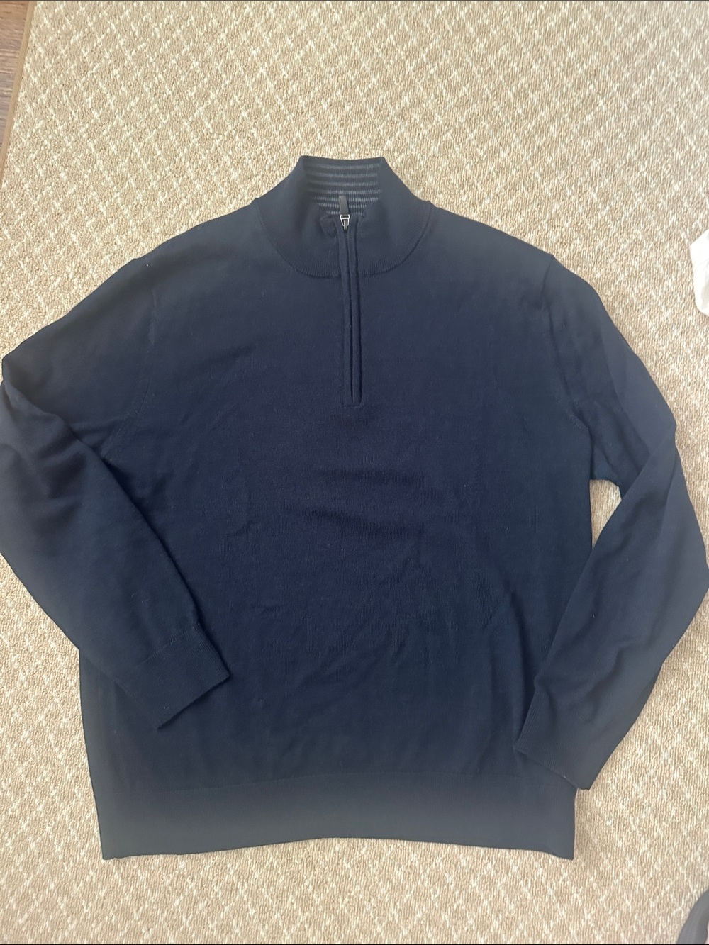 UNTUCKit Men's Navy Half-Zip Pullover Sweater
